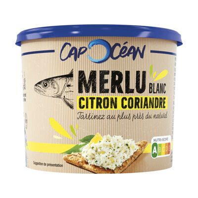 Tartinable merlu blanc, citron & coriandre - 140g - frais (Cap Océan)