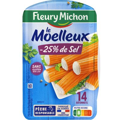 14 bâtonnets surimi, - 25 % de sel (Fleury Michon)