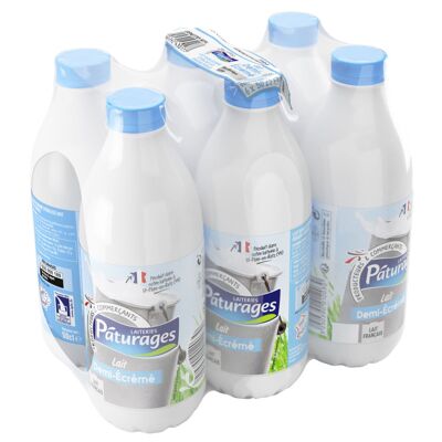 Lait demi-écrémé (Paturages)