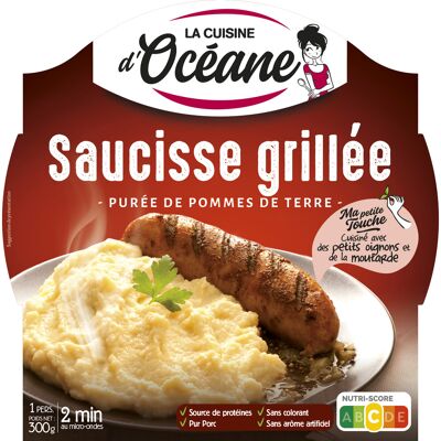 Saucisse grillée - purée de pomme de terre (La Cuisine D'océane)