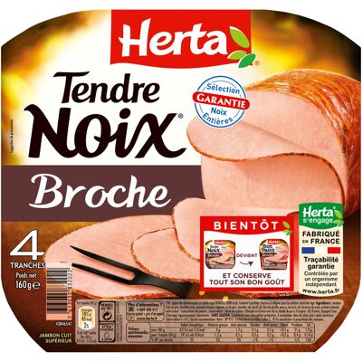 Herta tendre noix jambon broche x4 - 160g (Herta)