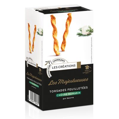 Les majestueuses - torsades feuilletées chèvre romarin pur beurre (Les Créations)