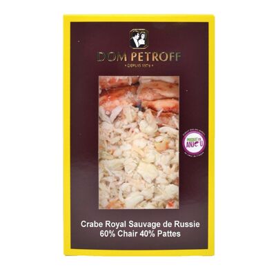 Dp crabe royal du kamtchatka 60% chair 40% pattes 120g nz52 (Dom Petroff)