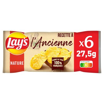 Lay's recette à l'ancienne nature 6 x 27,5 g (Lays)