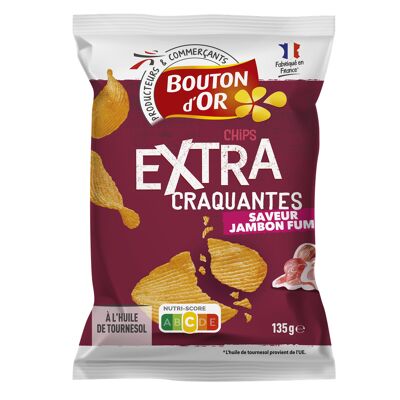Chips extra craquantes saveur jambon fumé (Bouton D'or)