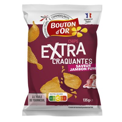 Bouton d'or chips saveur jambon fumé 135g (Bouton Dor)