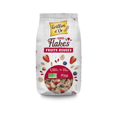 Super flakes fruits rouges 375g go ab* (Grillon D'or)