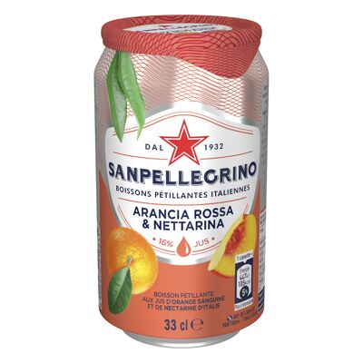 Sanpellegrino boisson pétillante aux jus d'orange sanguine et de nectarine 33cl (Sanpellegrino)