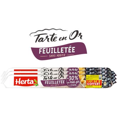 Herta tarte en or pâte feuilletée -30% m.g. lot 2+1 offerte (Herta)