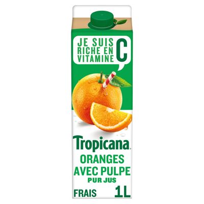 Tropicana oranges pressées avec pulpe 1 l (Tropicana)
