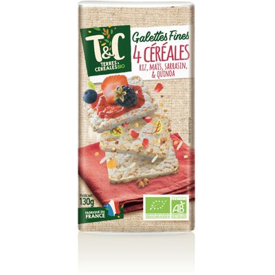 Galettes fines 4 cereales 130g tc ab* (Terres Et Céréales)