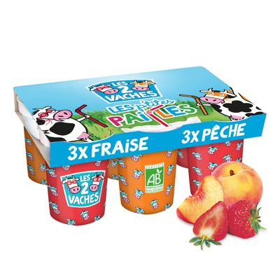 Les 2 vaches yaourt à boire aux fruits bio 6x100g (Les 2 Vaches)