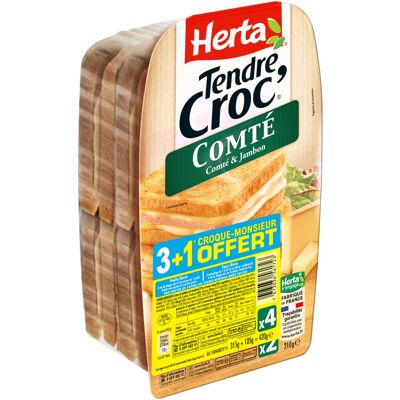 Herta tendre croc' croque-monsieur comté x3+1 offt - 420g (Herta)