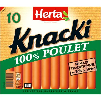 Herta knacki saucisses 100% poulet x10 - 350g (Herta)