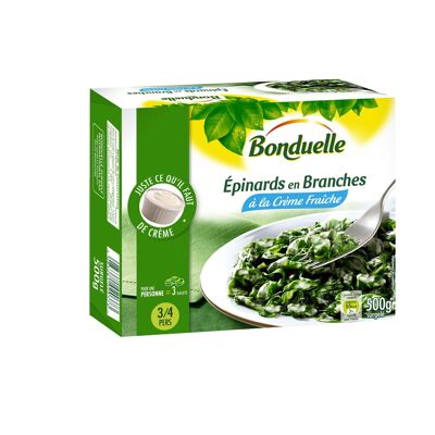 Epinards en branches à la crème fraîche (Bonduelle)