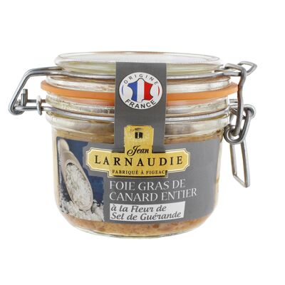 Foie gras de canard entier france au sel de guerande bocal 125g (Jean Larnaudie)