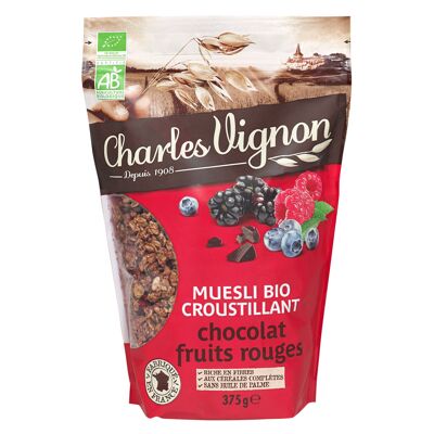 Muesli bio croustillant chocolat fruits rouges (Charles Vignon)