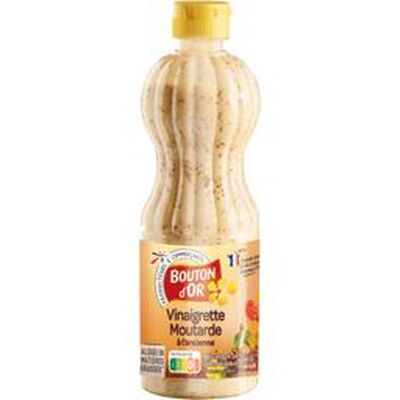 Vinaigrette à la moutarde à l'ancienne allégée en matières grasses, aromatisée (Bouton D'or)