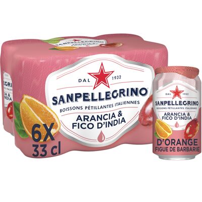 San pellegrino boisson pétillante au jus d'orange et de figue de barbarie 6x33cl (Sanpellegrino)