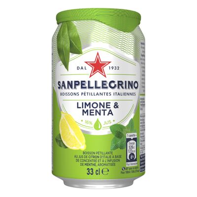 San pellegrino boisson pétillante au jus de citron et d'extrait de menthe 33cl (Sanpellegrino)