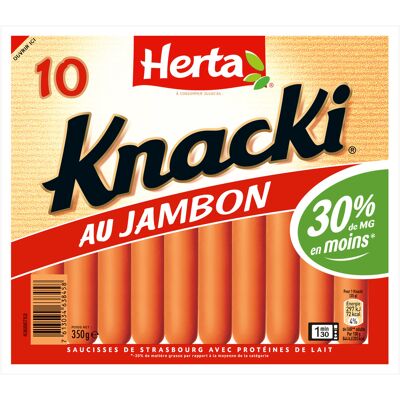 Herta knacki original saucisses au jambon x10 -350g (Herta)