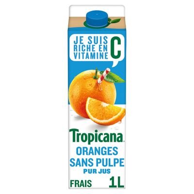 Tropicana oranges pressées sans pulpe 1 l (Tropicana)