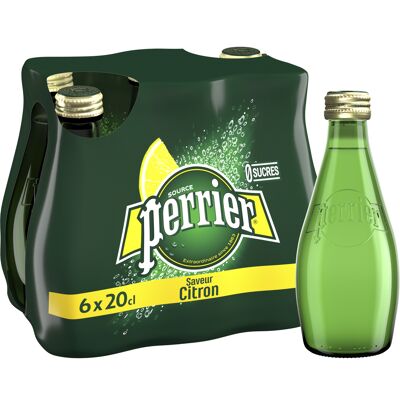 Perrier eau gazeuse aromatisée citron 6x20cl (Perrier)