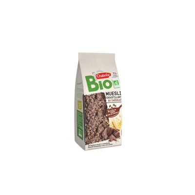 Pépites croustillantes de céréales au chocolat noir, issues de l'agriculture biologique (Chabrior)