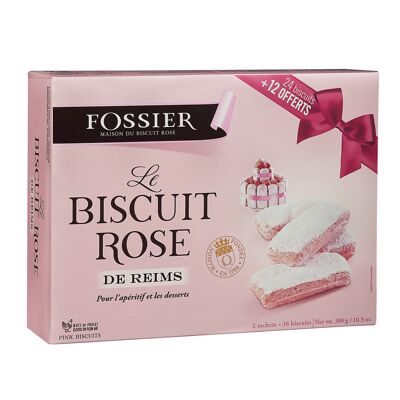 Biscuits roses etui 24+12 offerts (Biscuits Fossier)
