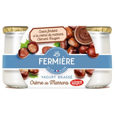 Yaourt coeur de marron 2x160g (La Fermière)