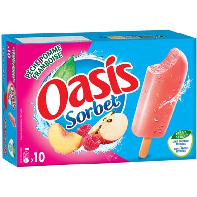 Bâtonnets oasis pêche pomme framboise 10x40g (Oasis)