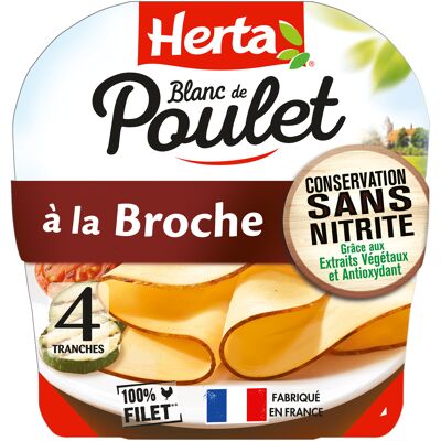 Herta blanc poulet broche conservation sans nitrite x4 -120g (Herta)